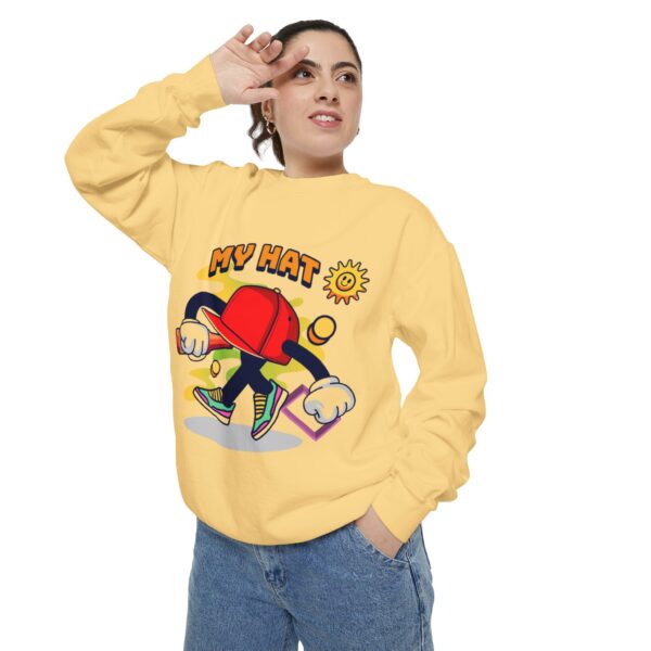My Hat Unisex Garment-Dyed Sweatshirt - Fun, Casual Style for Everyday Wear