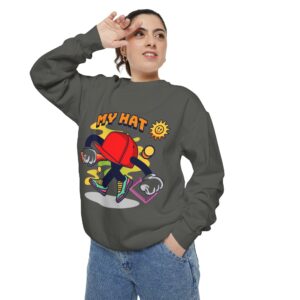 My Hat Unisex Garment-Dyed Sweatshirt - Fun, Casual Style for Everyday Wear